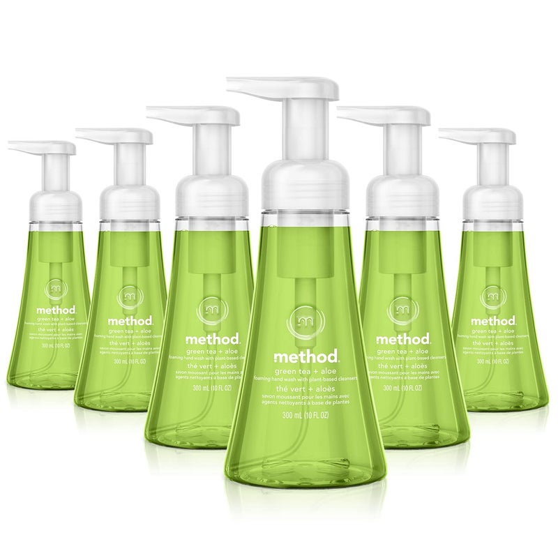 Method Foaming Hand Soap, Green Tea + Aloe, 10 Fl Oz (Pack of 6) - Image 1